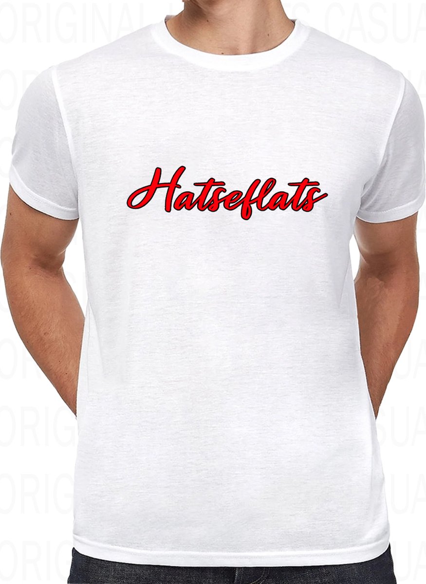 HATSEFLATS herenshirt - Wit - Maat 3XL - Korte mouwen - Ronde hals - Regular Fit - Peter Gillis - Massa is Kassa - Grappig | Humor - Original Kwoots